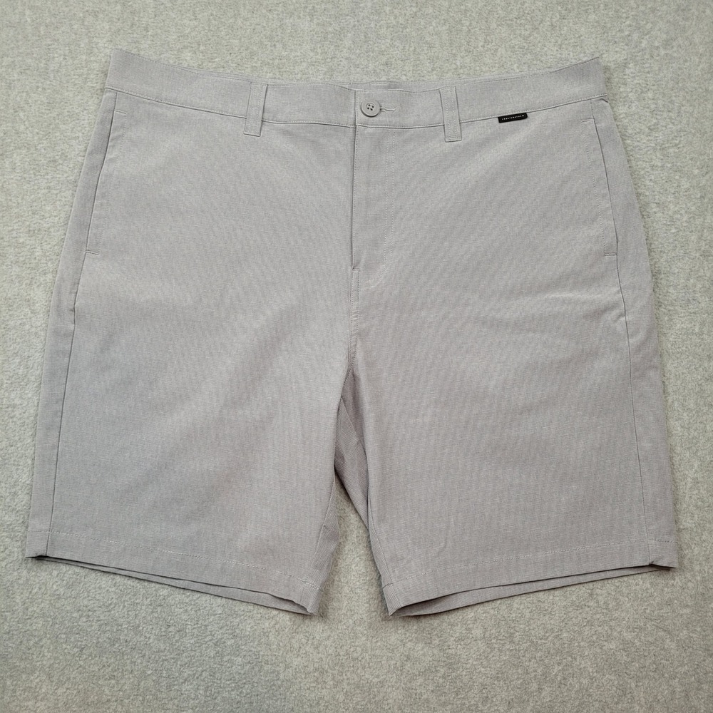 Travis Mathew Golf Shorts‎ Mens 38 Gray Beck Performance Stretch Flat Front